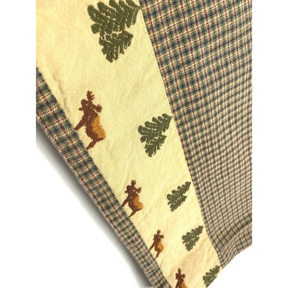 Vintage Park Designs Cabin Valances Curtains Lodge Plaid Moose Elk Hunting Set - Picture 7 of 9